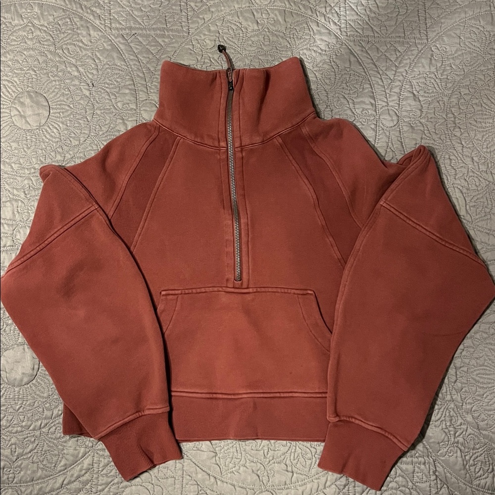 Lululemon Scuba Cropped Oversized Funnel Neck 1/2 Zip XS/S